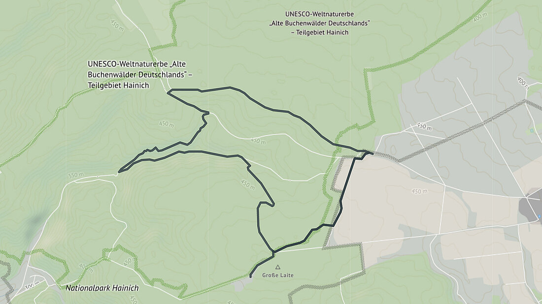 Karte: Welterberoute Hainich Karte: Welterberoute Hainich
