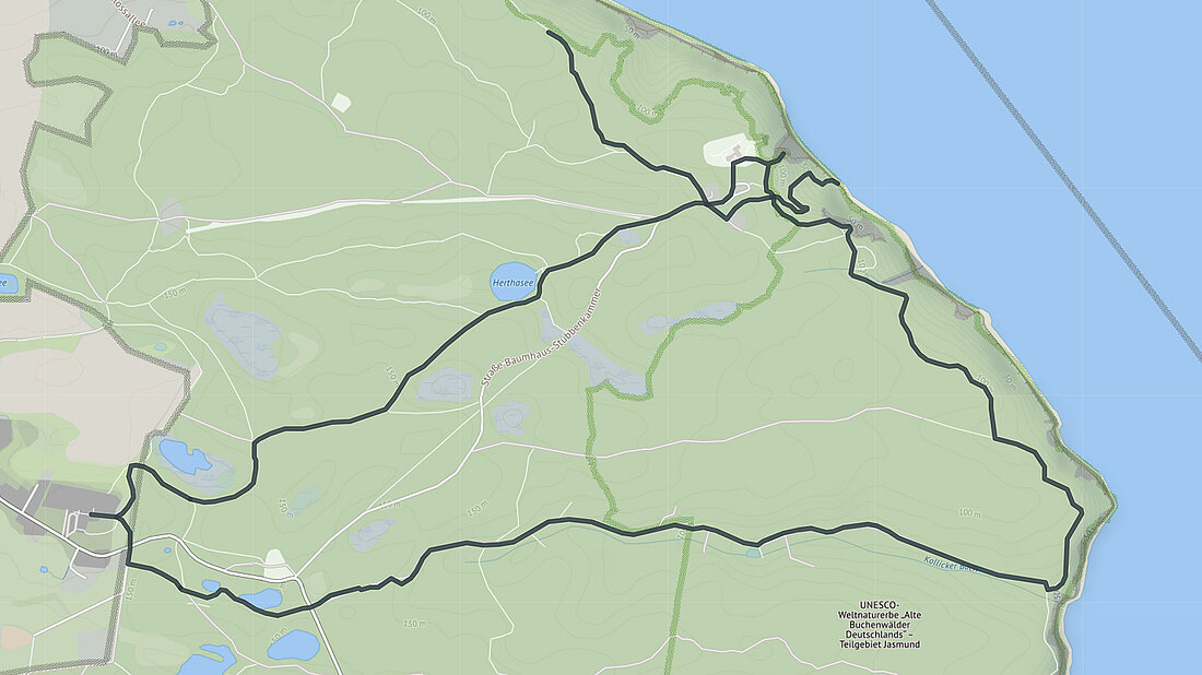Karte: Welterberoute Jasmund